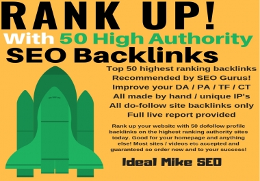 Rank Up with High Authority Dofollow SEO Web 2.0 Portfolio Profile Backlinks
