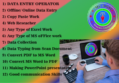 Virtual Assistant,  MS-Office convert PDF,  Fillable PDF,  CSV,  Excel,  word