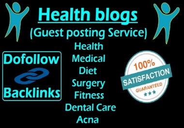 Guest Post Sevice on Health Blogs DA52