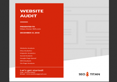 1 Custom SEO Report & Website Audit