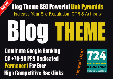 NEW Complete SEO Package 2025- Guaranteed Link Pyramids 2 Tiers Blog Theme Backlinks