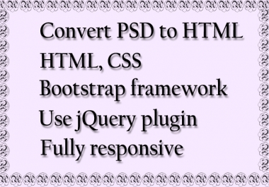 Psd to html responsive using Bootstrap 4