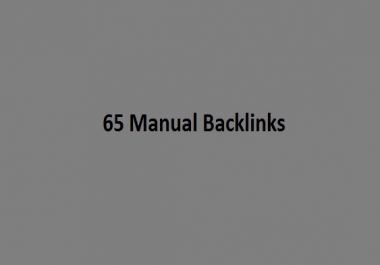 65 High DA Manual Backlinks