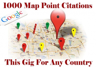 do 1000 google map point citations for any country