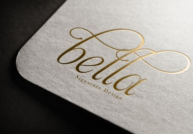 design elegant signature logo