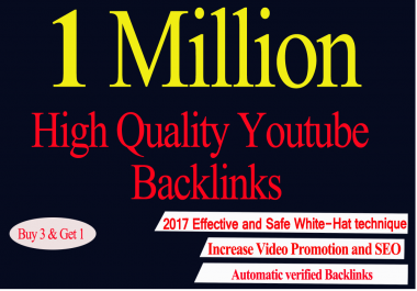Build 1,000,000 Backlinks To Your Youtube Video Seo