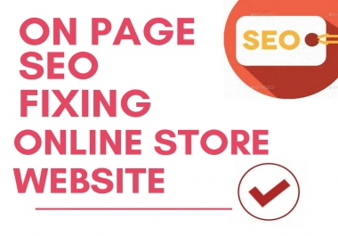fix an on page seo issues for online store and website