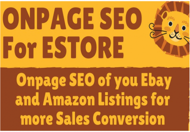 do onpage seo of you ebay and amazon listings for more sales conversion