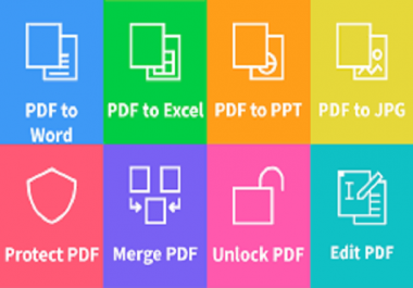 File conversion pdf, jbg, ppg file to doc, docx and excel