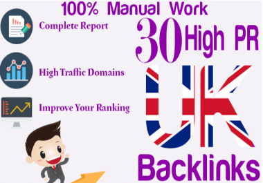 manually do 30 high pr UK seo backlinks