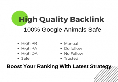 30 Google Friendly High Quality Manual Backlink From High Authority 80+ DA-PA Sites