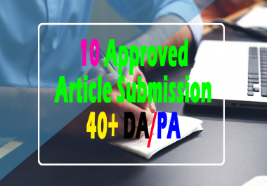 Manual 40+ DA/PA 10 Approved Article Submission