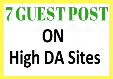 Write And Publish 7 High Quality Guest Post With Da Above 94