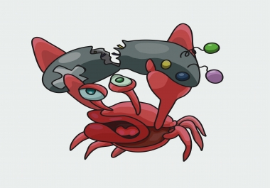 Draw a funny character in the vector