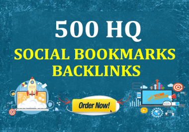 Promote Your Website,  YouTube Video,  Product Page,  Services to 500 HQ Social Bookmarking Sites