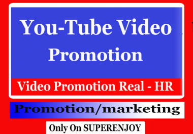 Real YouTube Video Promotion or Marketing with Active Users Leading to Amazing Results