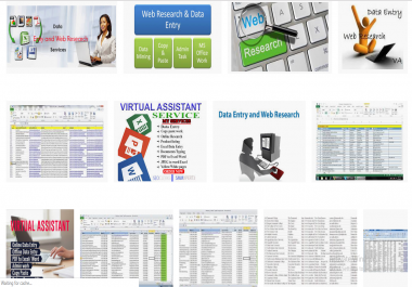 I Shall do white hat SEO based data entry or web research 50 excel cell