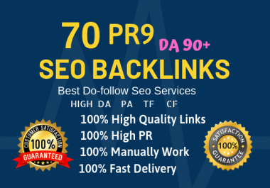 75 High quality powerful seo backlinks DA 80-100