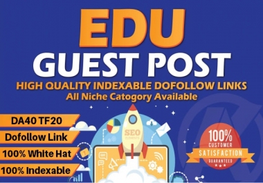 . EDU Guest P0sting - Publish Guest Post on DA40. edu domain site
