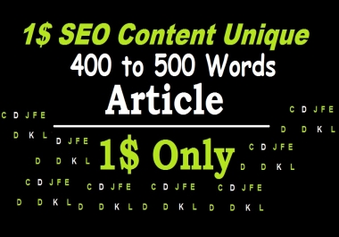 400 to 500 words SEO content Unique Niche article writing for blog posts