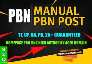 Rank Authority 1 PBN - Up to 30+ TF/CF and 40+ DA/PA Permanent Homepage Backlinks